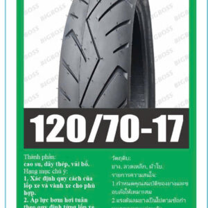 Lốp Xe Máy BIGBOSS 120/70-17-TL (Ex, win) - Chống Đinh