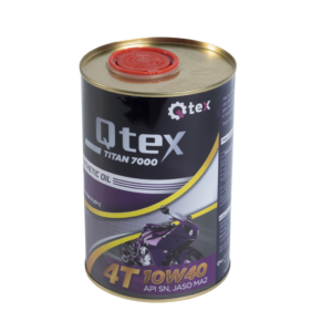 Dầu nhớt động cơ xe máy 4 thì Qtex Titan 7000 Synthetic Oil 10W-40 API SN – 1L