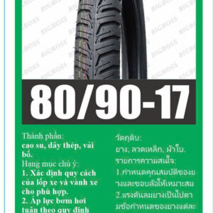 Lốp Xe Máy BIGBOSS 80/90-17 TL (Ex M-City Extra - Chống Đinh