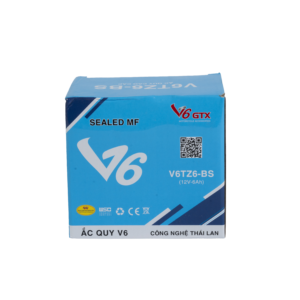 ẮC QUY XE MÁY V6 GTX V6TZ6-BS – 12V 6Ah